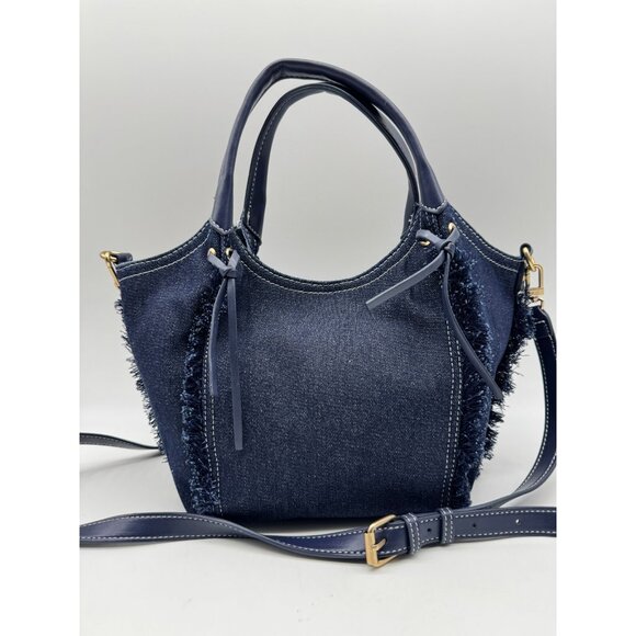 SAM EDELMAN Irina denim small women's small tote crossbody bag -Dark denim - Picture 10 of 16